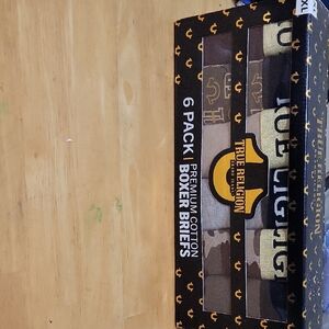 True Religion 6-Pack Boxer Briefs in Black, Gray,Green, and Tan